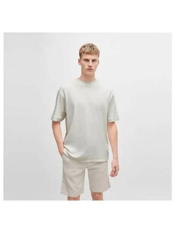 Terry Boucle Short Sleeve T Shirt Relaxed Fit 50511084 106 - BOSS - BALAAN 1