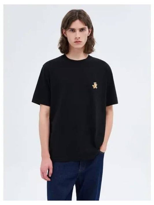 Men s Speedy Fox Patch Comfort T Shirt Black Domestic Product - MAISON KITSUNE - BALAAN 1