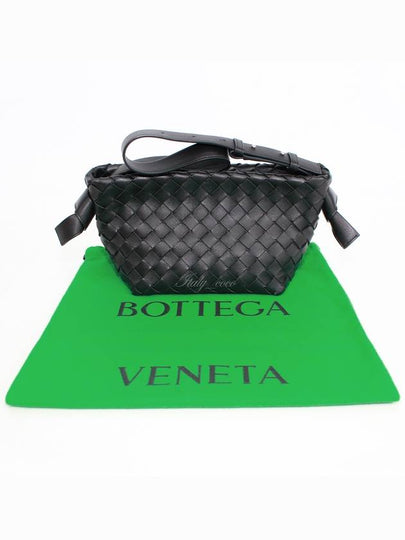 Intrecciato Tie Mini Shoulder Bag Black - BOTTEGA VENETA - BALAAN 2