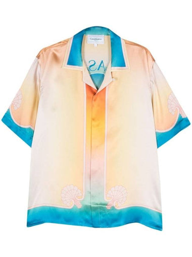 CASABLANCA CUBAN COLLAR SHORT SLEEVE SHIRT - CASABLANCA - BALAAN 1