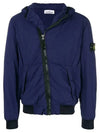 Men's Wappen Patch Comfort Bomber Jacket Navy - STONE ISLAND - BALAAN 2