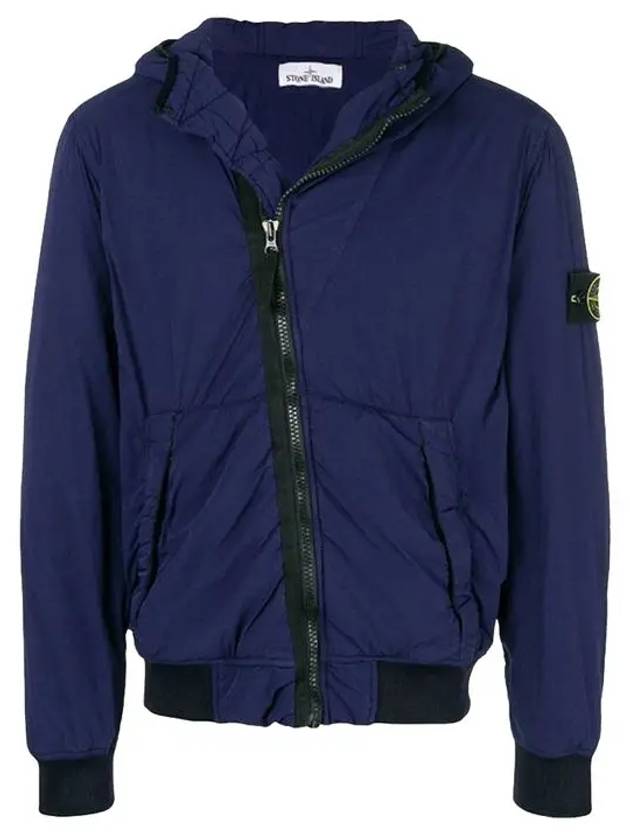 Men's Wappen Patch Comfort Bomber Jacket Navy - STONE ISLAND - BALAAN 2