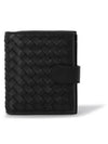 Intrecciato Zipper Half Wallet Black - BOTTEGA VENETA - BALAAN 6