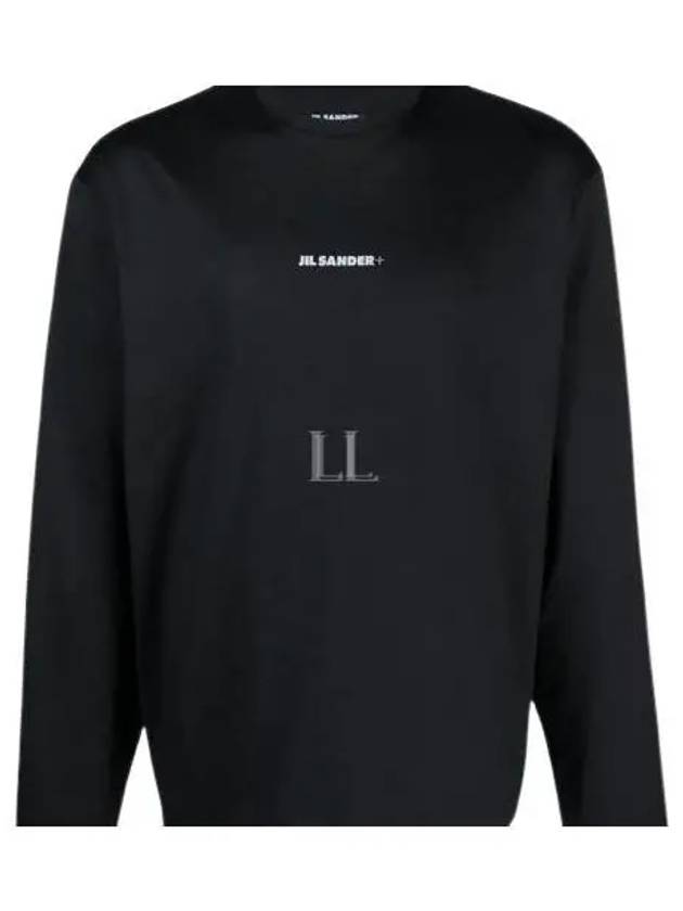 Logo Crew Neck Long Sleeve T-Shirt Black - JIL SANDER - BALAAN 2