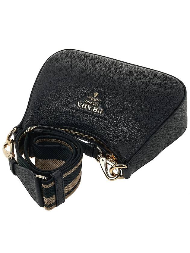 Vitello Dino Leather Shoulder Bag Black - PRADA - BALAAN 6