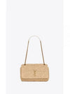 Gold Hardware Jamie Raffia Medium Shoulder Bag Natural - SAINT LAURENT - BALAAN 2