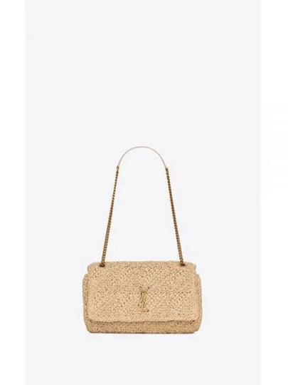 Gold Hardware Jamie Raffia Medium Shoulder Bag Natural - SAINT LAURENT - BALAAN 2