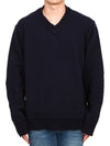 Men's 4 Stitch Elbow Patch Knit Top Navy - MAISON MARGIELA - BALAAN 4