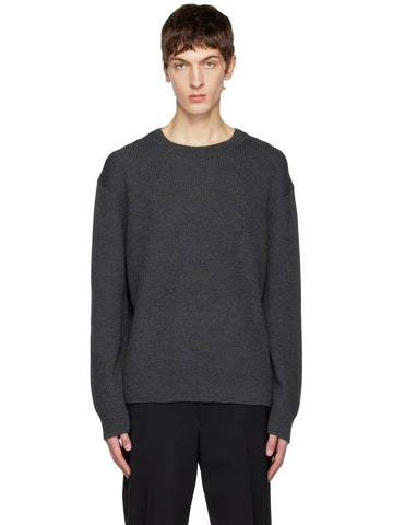 Lamar Wool Crewneck Knit Top Grey - THEORY - BALAAN 1