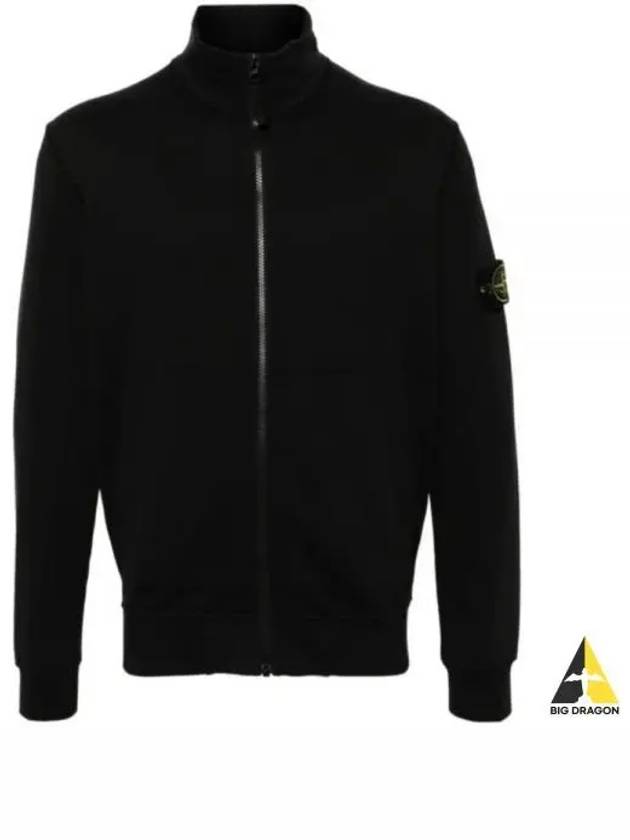 Cotton Fleece Zip-up Jacket Balck - STONE ISLAND - BALAAN 2