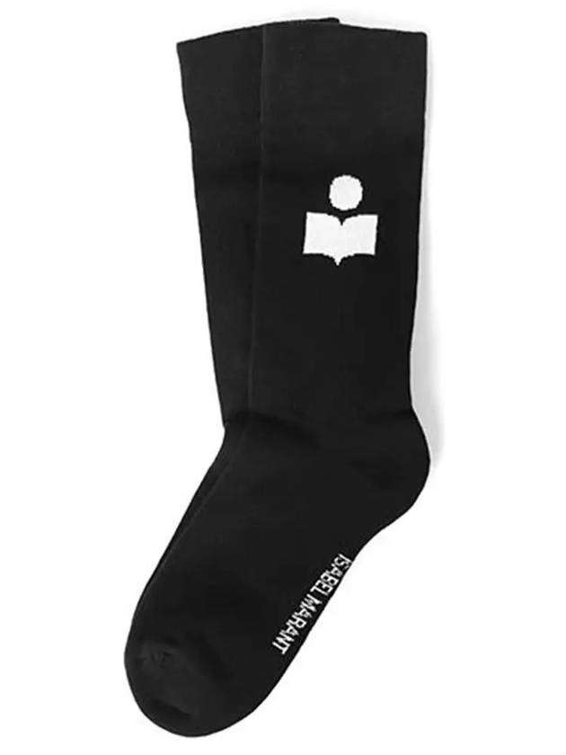 Siloki Logo Socks Black - ISABEL MARANT - BALAAN 6