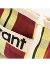 Embroidered Logo Pouch Bag Red Yellow - ISABEL MARANT - BALAAN 4