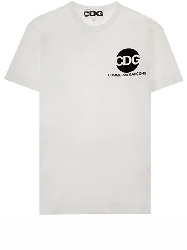 SZ-T006-051-3 CDG Chest Logo Round Short Sleeve T-Shirt White Men's T-Shirt TS - COMME DES GARCONS - BALAAN 1