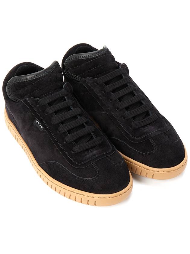 Farrell suede low-top sneakers black - BALLY - BALAAN 4