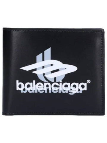 Cash Box Square Half Wallet Black White - BALENCIAGA - BALAAN 1