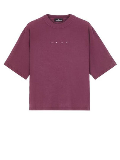 Shadow Project Graphic Interlock Mako Cotton Short Sleeve T-Shirt Maroon - STONE ISLAND - BALAAN 2