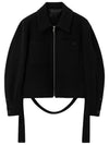 Belted wool jacket black - WOOYOUNGMI - BALAAN 1