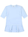 Golf Wear One Point Frill T-Shirt BLUE - WHITEBALL - BALAAN 1