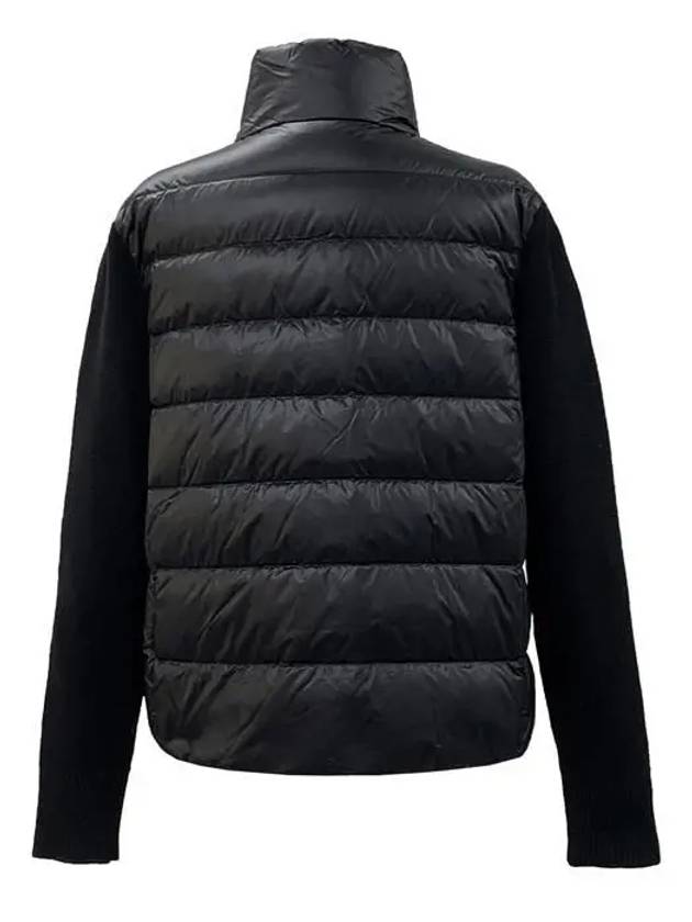 Padded Wool Cardigan Black - MONCLER - BALAAN 3