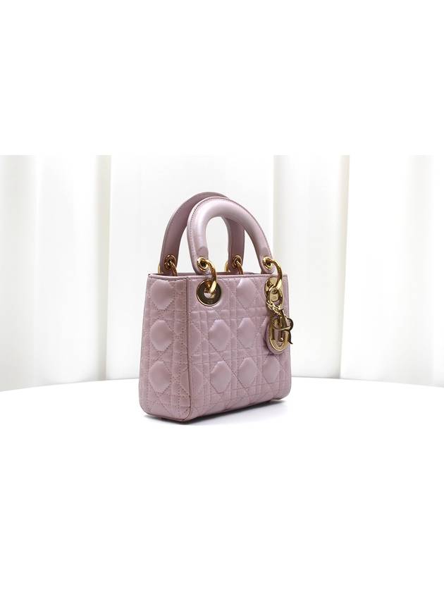 Lady Mini Cannage Tote Bag Pearl Rose M0505OADU - DIOR - BALAAN 4