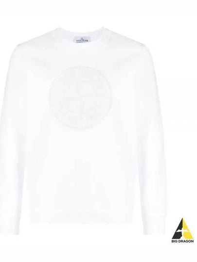 Men's Industrial One Print Sweatshirt White - STONE ISLAND - BALAAN 2