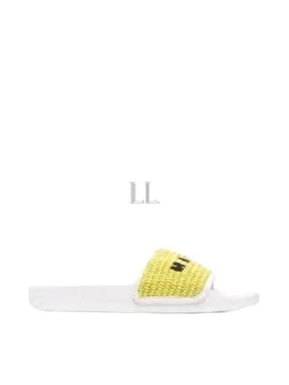 Logo Woven Slippers Green - MARNI - BALAAN 2