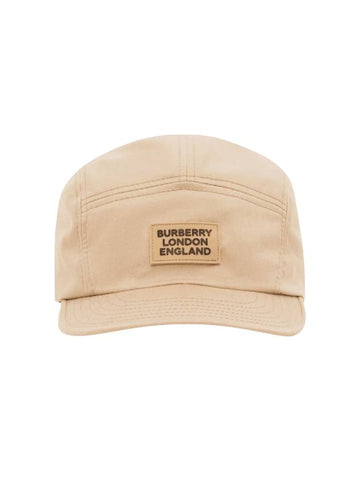 Logo Patch Cotton Ball Cap Khaki - BURBERRY - BALAAN 1