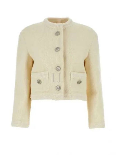 Wool Blazer Metal GG Button Jacket Ivory - GUCCI - BALAAN 2