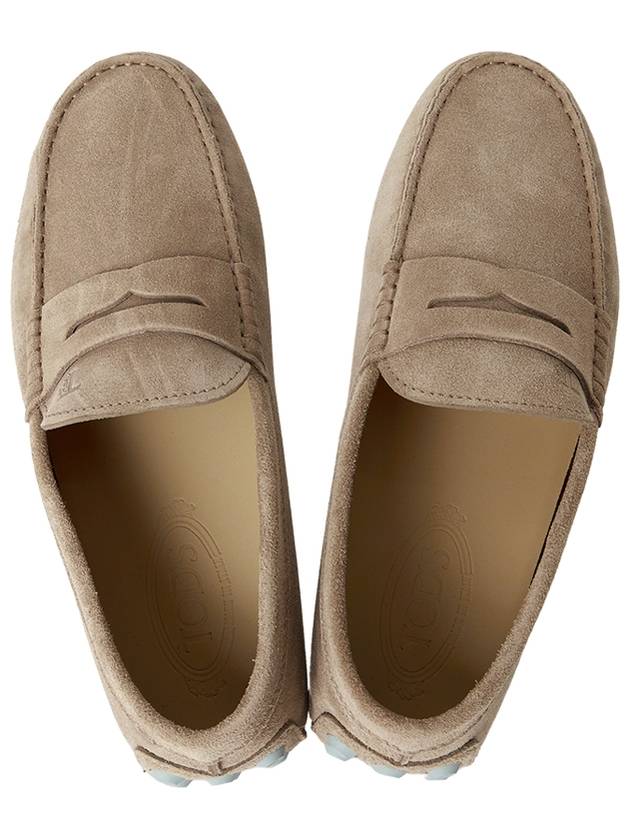 Gommino Bubble Suede Driving Shoes Beige - TOD'S - BALAAN 3