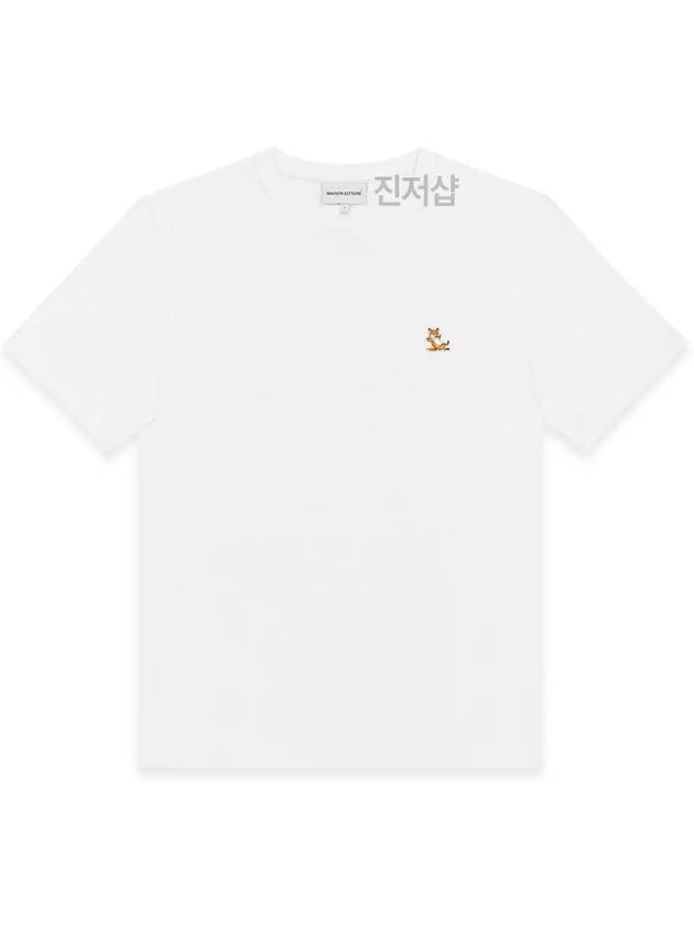 Chillax Fox Patch Regular Short Sleeve T-Shirt White - MAISON KITSUNE - BALAAN 2