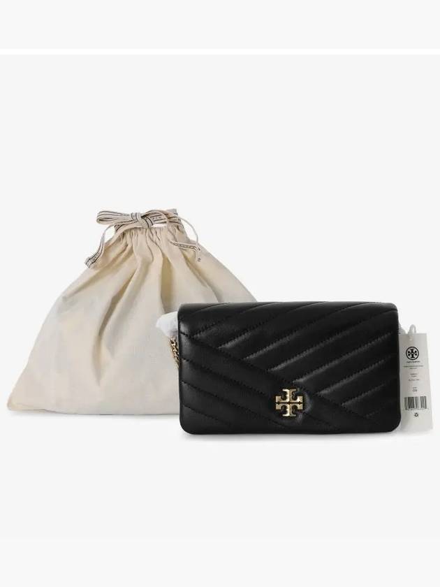 Kira Chevron Chain Cross Bag Black - TORY BURCH - BALAAN 4