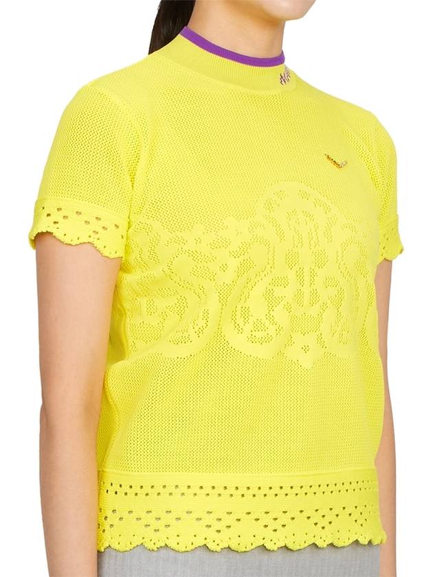 Golf Wear Women s Short Sleeve Knit MLW 3A AB04 YELLOW - MARK & LONA - BALAAN 4