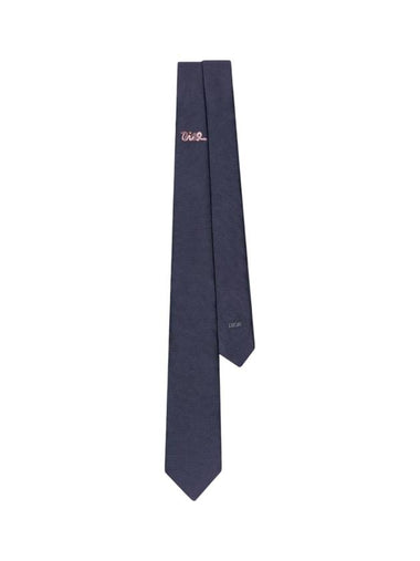 And Kaws White Vermilion Red Silk Tie Navy - DIOR - BALAAN 1