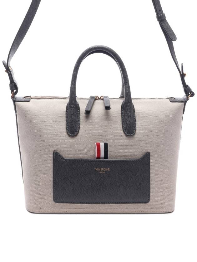 Grosgrain Loop Tote Bag Beige - THOM BROWNE - BALAAN 2