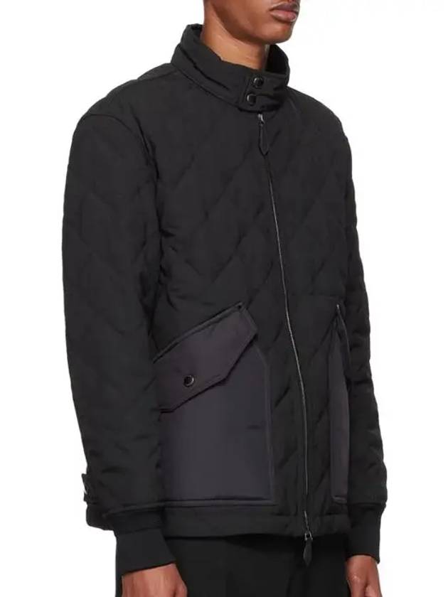 Diamond Quilted Thermoregulated Jacket Black - BURBERRY - BALAAN 4