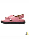 Fussbett Leather Sandals Pink - MARNI - BALAAN 2