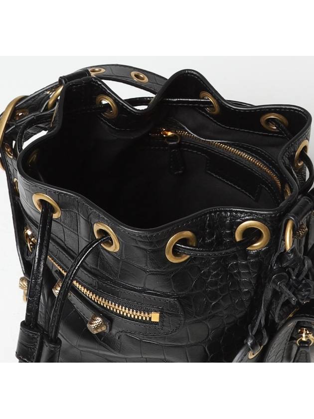 Le Cagole XS Leather Bucket Bag Black - BALENCIAGA - BALAAN 6