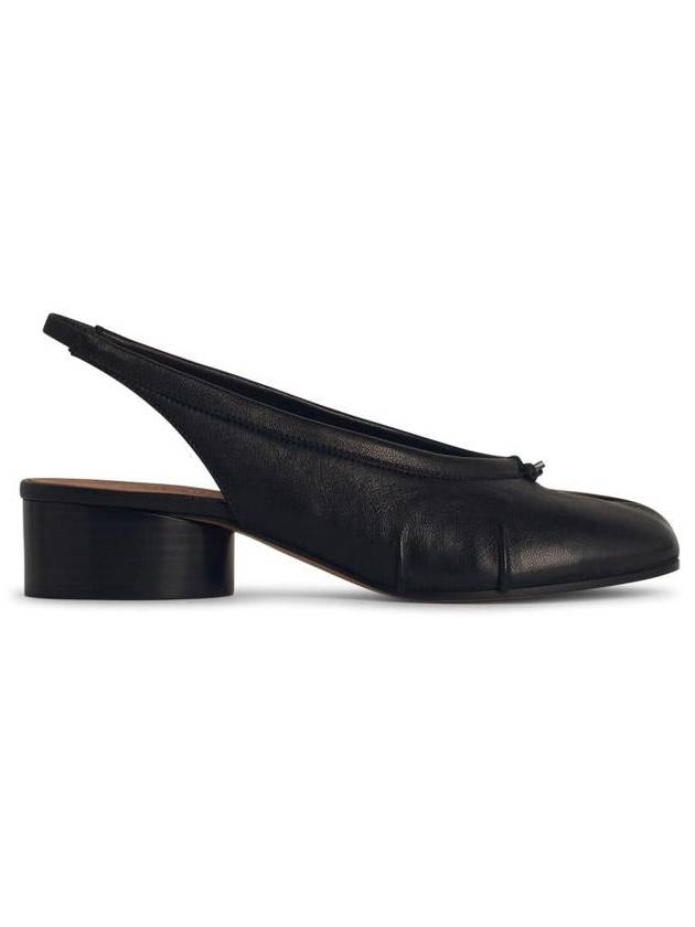 Maison Margiela 'Tabi' Black Leather Ballet Flats - MAISON MARGIELA - BALAAN 1