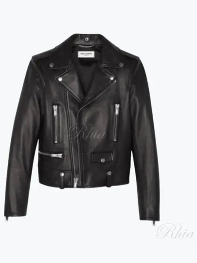 Classic Motorcycle Jacket in Lambskin Black - SAINT LAURENT - BALAAN 2