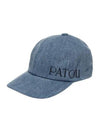 Embroidered Logo Denim Ball Cap Blue - PATOU - BALAAN 1