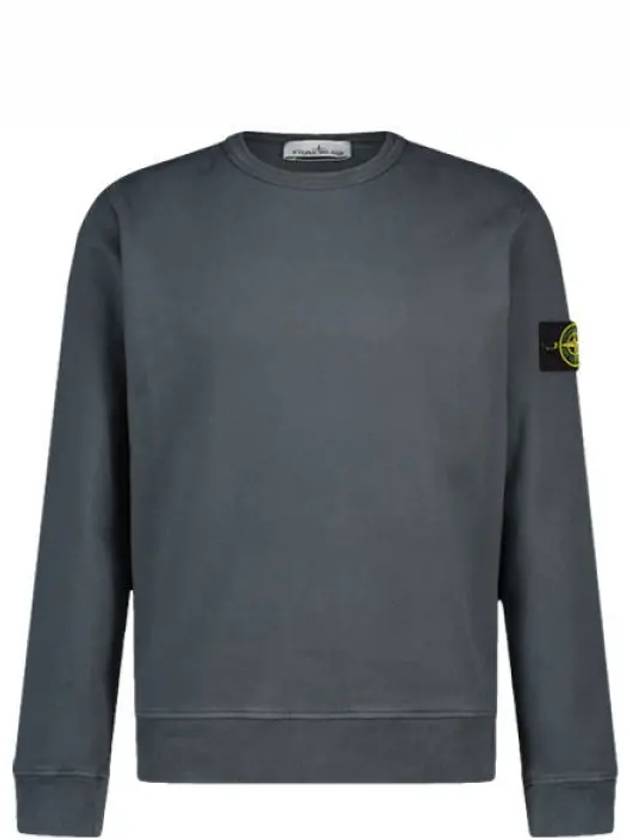 Brushed Cotton Fleece Garment Dyed Crewneck Sweatshirt Lead - STONE ISLAND - BALAAN 2