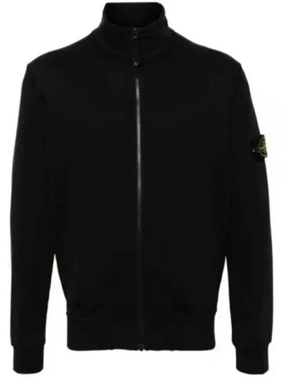 Cotton Fleece Zip-up Jacket Balck - STONE ISLAND - BALAAN 2