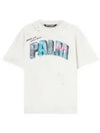 Logo Print Short Sleeve T-Shirt White - PALM ANGELS - BALAAN 2