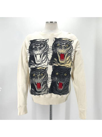 Tiger 4 Face Sweatshirt - GUCCI - BALAAN 1