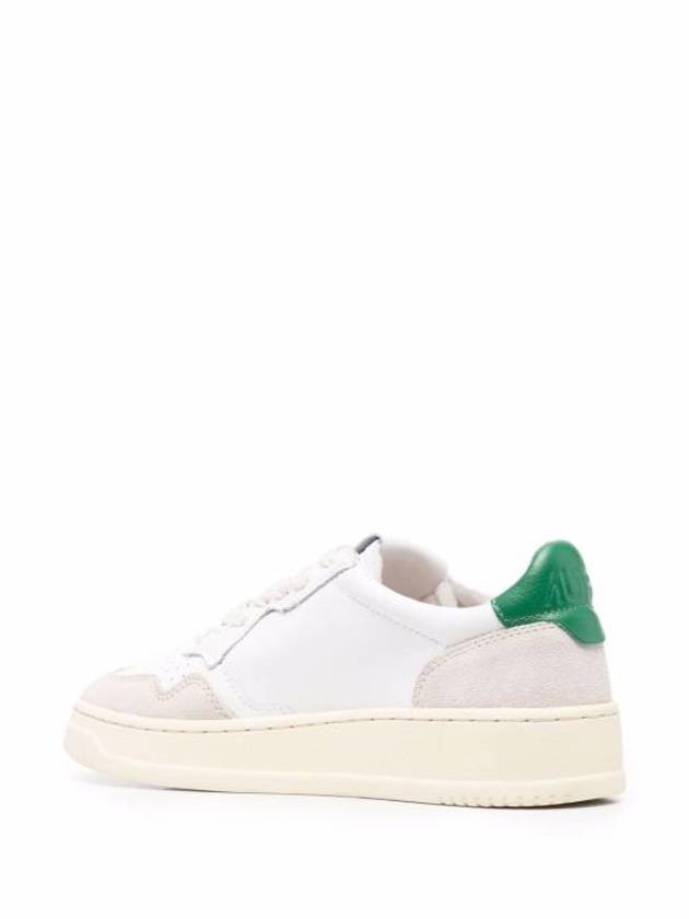 Medalist Suede Green Tab Low Top Sneakers White Beige - AUTRY - BALAAN 4