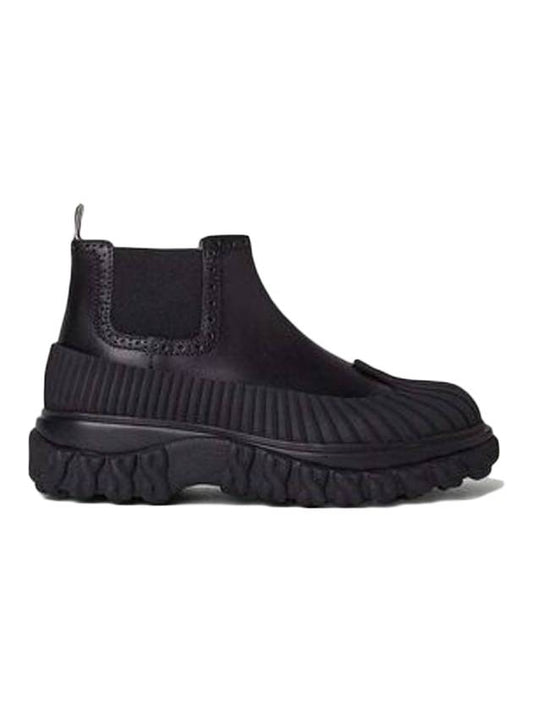 Mid Top Calf Leather Chelsea Boots Black - THOM BROWNE - BALAAN 1