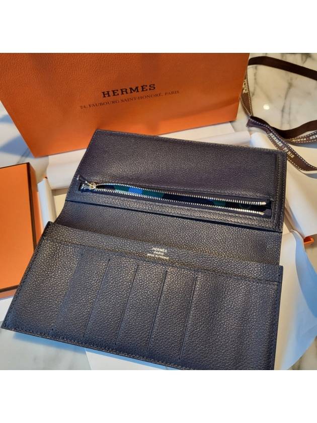 Citizen Twill Long Wallet Evercolor & Bleu Nuit Bleu Saphir - HERMES - BALAAN 2