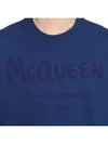 Graffiti Logo Sweatshirt Blue - ALEXANDER MCQUEEN - BALAAN 9