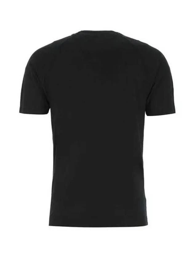 Logo Crew Neck Short Sleeve T-Shirt Black - CP COMPANY - BALAAN 3