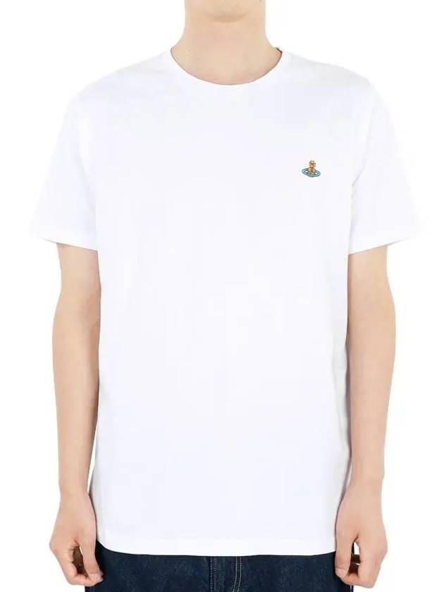 ORB Logo Cotton Short Sleeve T-Shirt White - VIVIENNE WESTWOOD - BALAAN 3